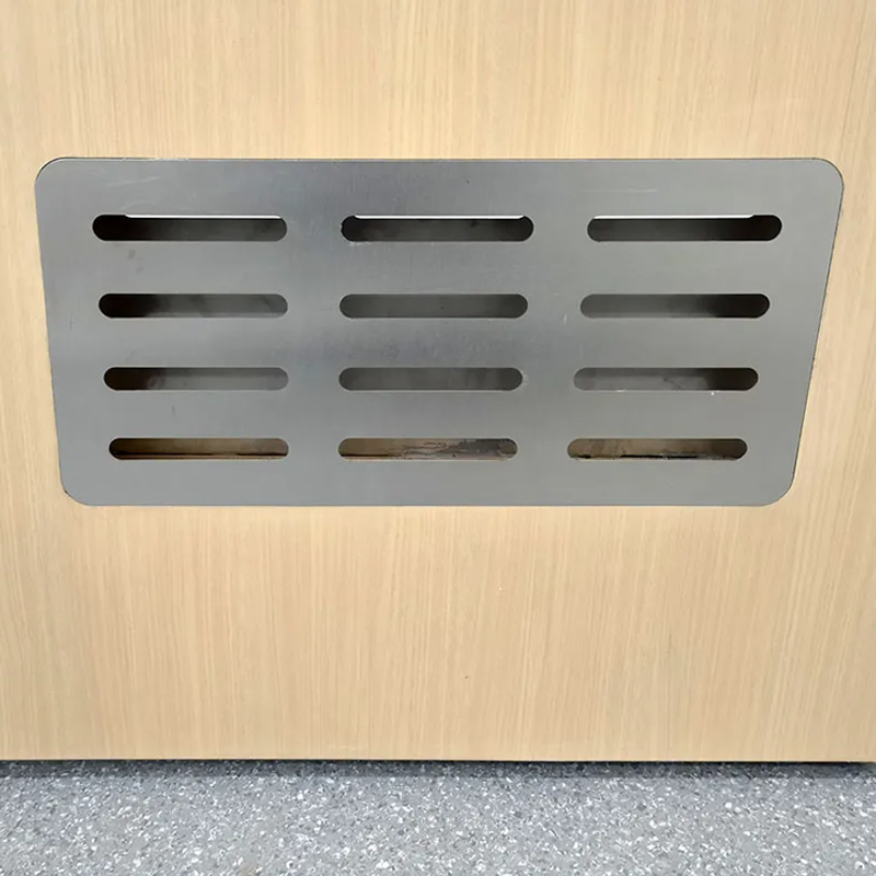 Steel Barn-Style Sliding Door With Louvered Panels