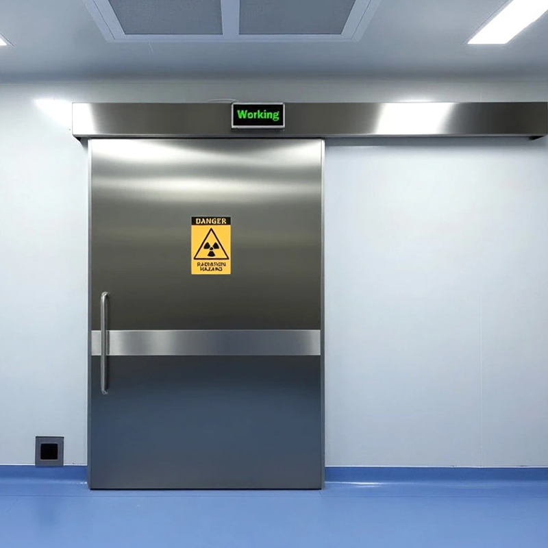 Hospital stainless steel lead lined automatic sliding door for x-ray room