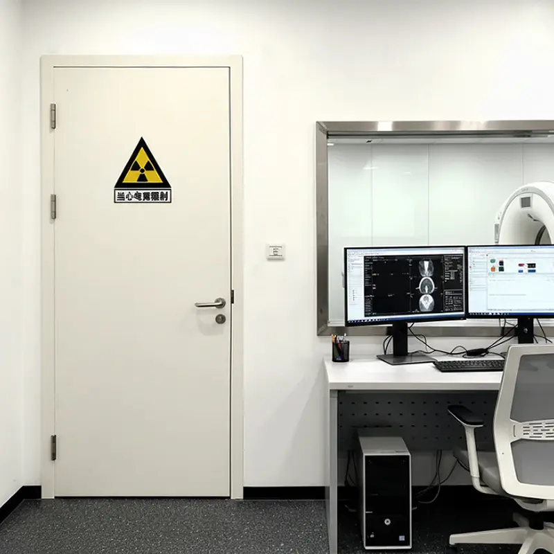 Hospital lead lined x ray shielding CT control room door