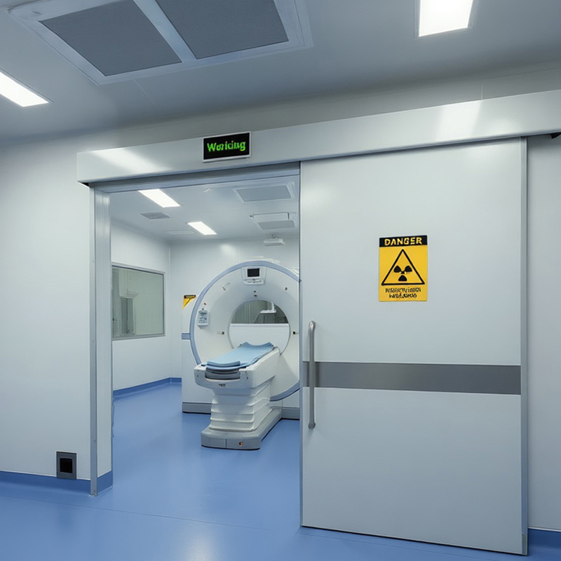 Steel lead lined automatic sliding ct scan room door