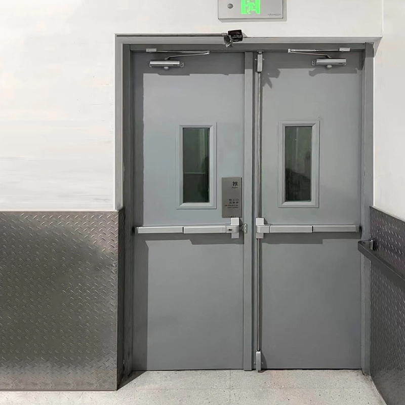 Emergency Exit Double Door With Glass Panel Emergency Exit Double Door With Glass Panel