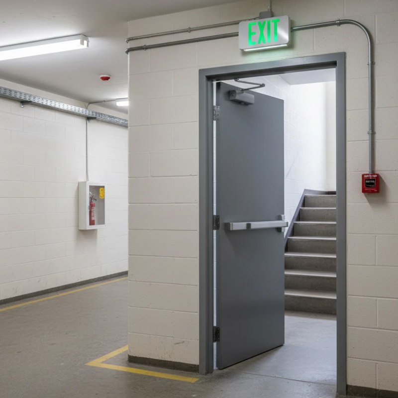 Commercial Steel Door With Push Bar Commercial Steel Door With Push Bar