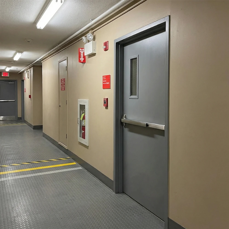 Emergency Exit Door With Glass Lite