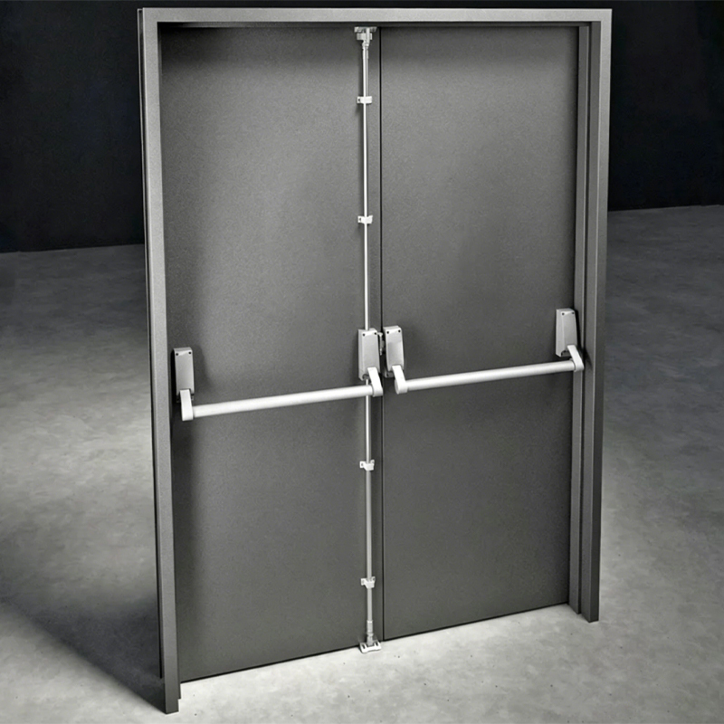 Steel Commercial Double Doors With Panic Bars Steel Commercial Double Doors With Panic Bars