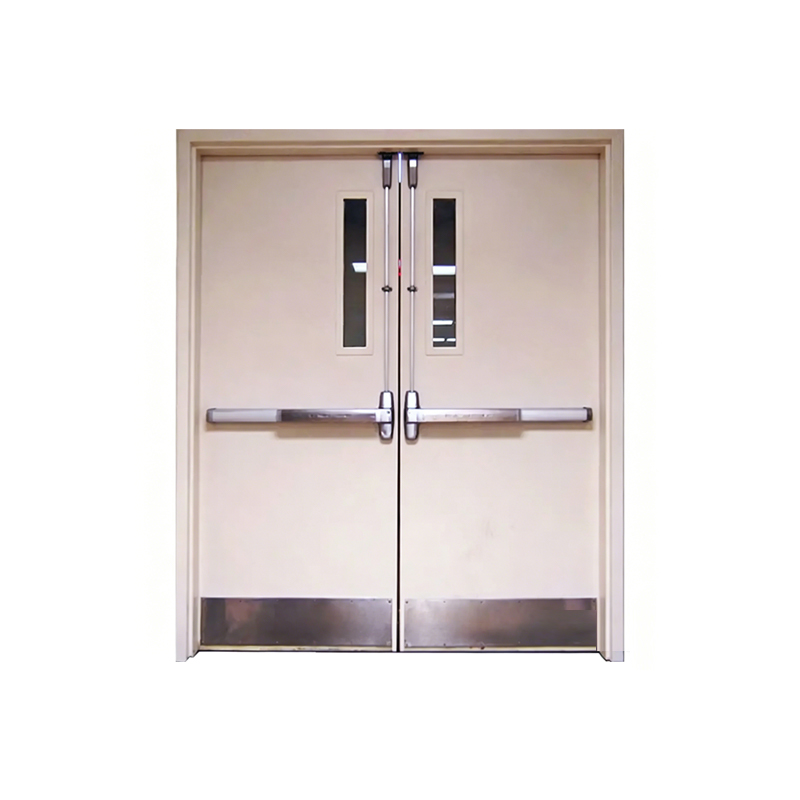 Emergency Exit Double Door With Glass Panel