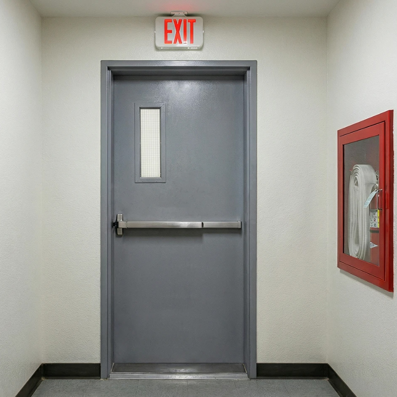 Emergency Exit Door With Glass Lite