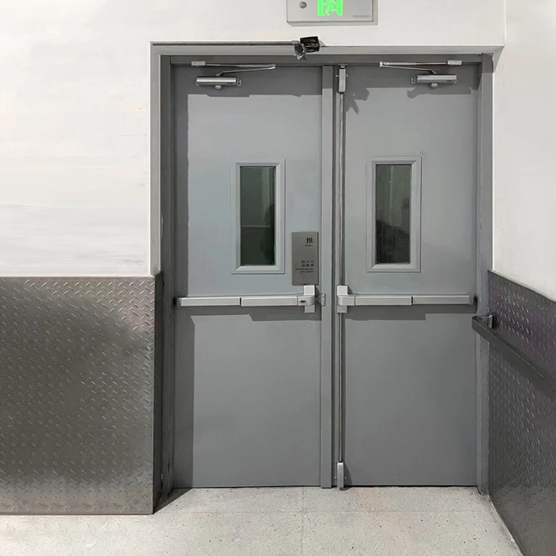 Steel Double Door With Push Bar
