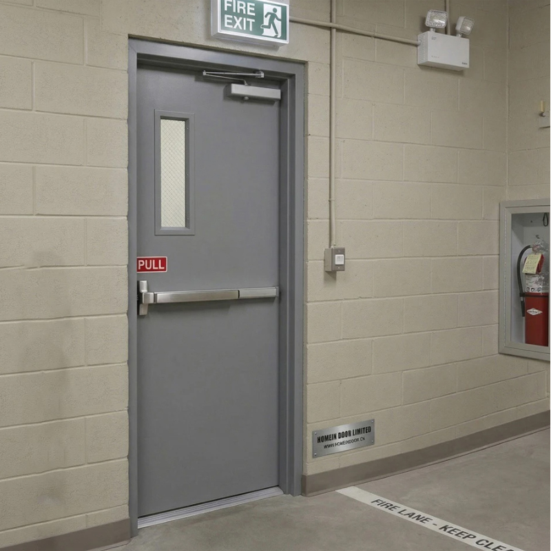 Emergency Exit Door With Glass Lite
