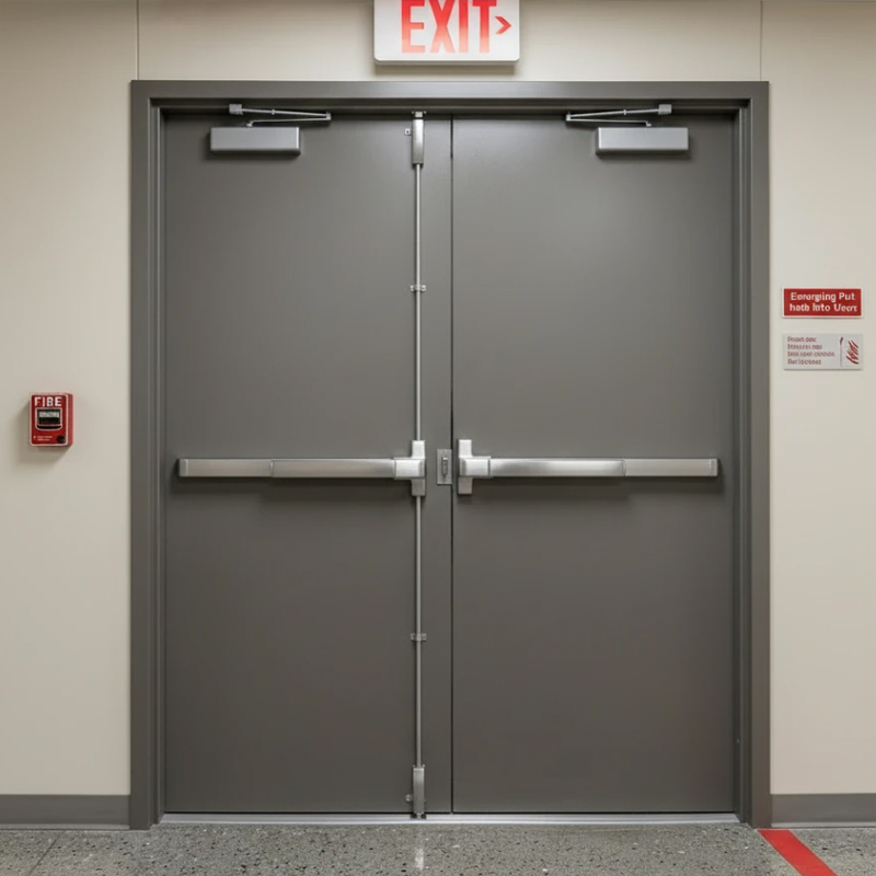 Steel Fire-Rated Double Emergency Exit Door