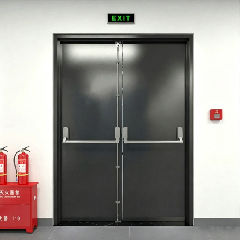 Steel Commercial Double Doors With Panic Bars Steel Commercial Double Doors With Panic Bars