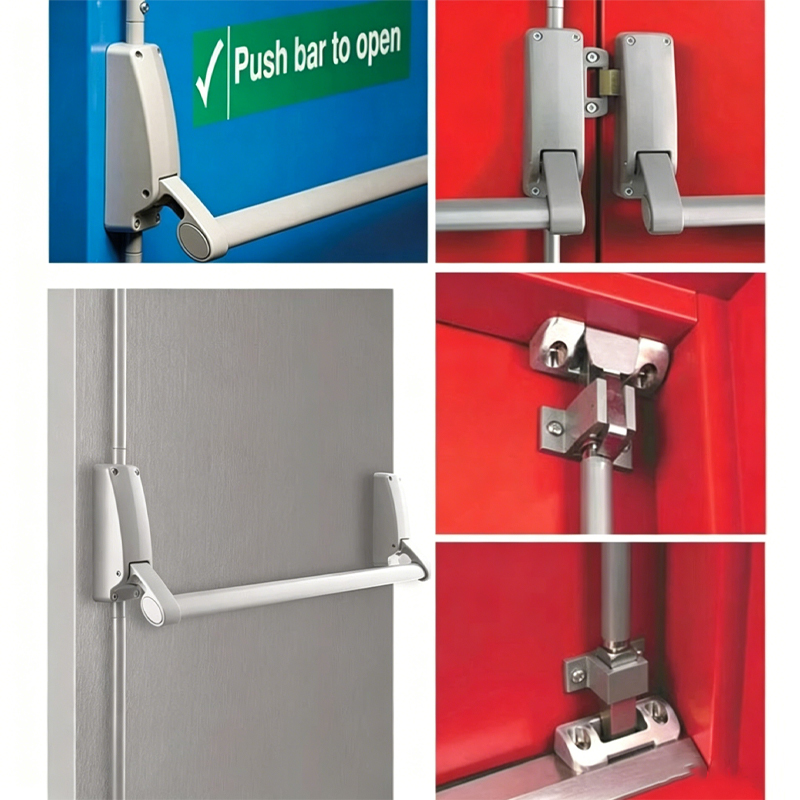 Steel Commercial Double Doors With Panic Bars Steel Commercial Double Doors With Panic Bars