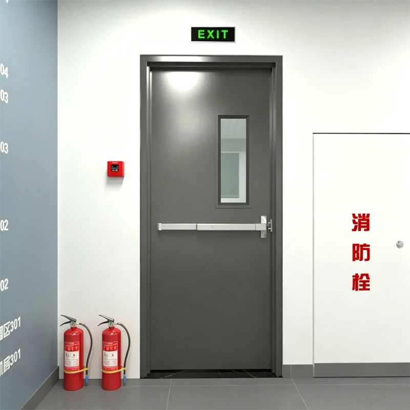 Steel Fire Exit Door With Glass