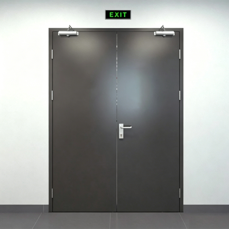 Steel Commercial Double Doors With Panic Bars Steel Commercial Double Doors With Panic Bars