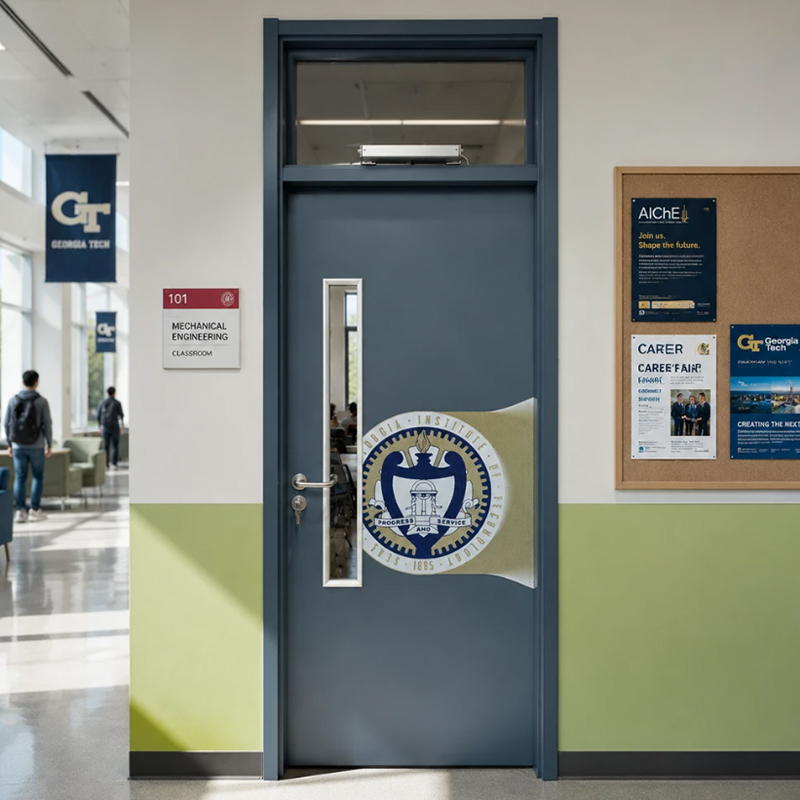 Steel Classroom Door With Transom Window